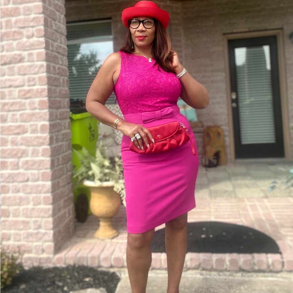 Customize Your Life! Wearing A Fuchsia Dress! Wow!